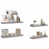 vidaXL Schweberegale 4 Stk. Grau 80x23,5x3,8 cm MDF