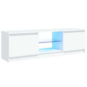 vidaXL TV-Schrank mit LED-Leuchten Weiß 120x30x36 cm