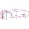 vidaXL TV-Schr&auml;nk Schwarz Eichen-Optik 140 x 36 x 49,5 cm