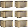 vidaXL Aufbewahrungsbox mit transparentem Seitenfenster 6 pcs Creme