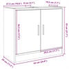 vidaXL Waschbeckenunterschrank Wei&szlig; 63x29x55 cm Holzwerkstoff