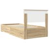 vidaXL Bettrahmen mit Kopfteil Sonoma-Eiche 90 x 200 cm Holzwerkstoff