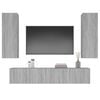 vidaXL 4-tlg. TV-Schrank-Set Grau Sonoma Holzwerkstoff