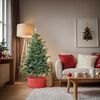 vidaXL Weihnachtsbaumrock Rot &Oslash; 65 x 24 cm Kunststoff
