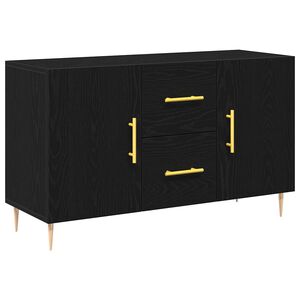vidaXL Sideboard Schwarz Eichen-Optik 100 x 36 x 60 cm Holzwerkstoff