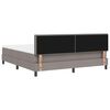vidaXL Boxspringbett mit Matratze Taupe 180 x 200 cm Stoff