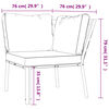 vidaXL 6-tlg. Garten-Lounge-Set mit Grauen Kissen Stahl