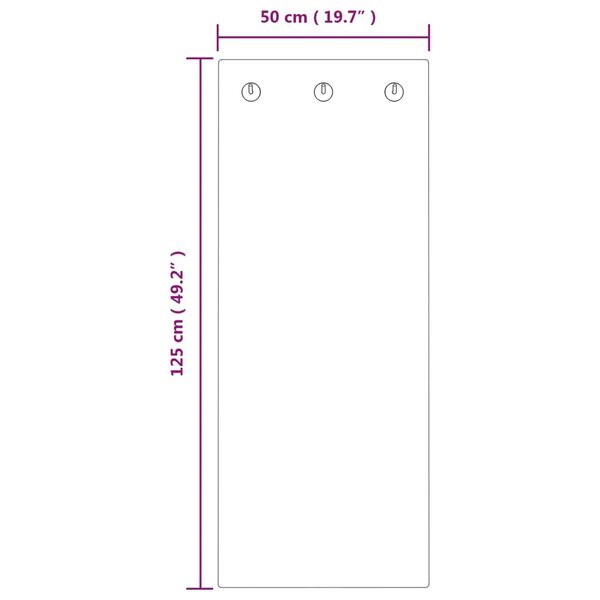 vidaXL Wandgarderobe 125x50 cm Hartglas Ziegelmauer-Optik
