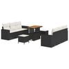 vidaXL Gartensofa-set 9 stk. Schwarz Poly-Rattan