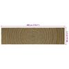 vidaXL Teppich Nat&uuml;rlich und Schwarz 80 x 300 cm Jute