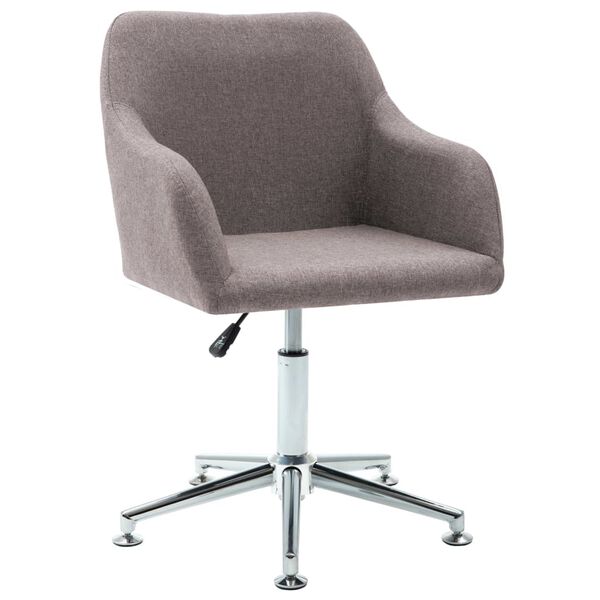 vidaXL Esszimmerst&uuml;hle Drehbar 2 Stk. Taupe Stoff