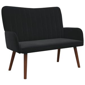 vidaXL 2-Sitzer Sofa Schwarz 115 x 61 x 87 cm Samt