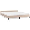 vidaXL Bettgestell mit Kopfteil ohne Matratze Cappuccino 160x200 cm