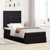 vidaXL Ottoman-Bett mit Matratzen Schwarz 100x200 cm Samt