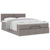 vidaXL Ottoman-Bett mit Matratze Taupe 140x200 cm Stoff