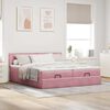 vidaXL Ottoman-Bett mit Matratzen Rosa 180x200 cm Samt