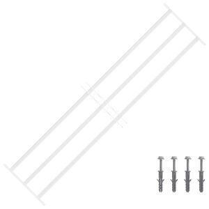 vidaXL Sicherheitsgitter f&uuml;r Fenster mit 3 Querstangen 3 stk.
