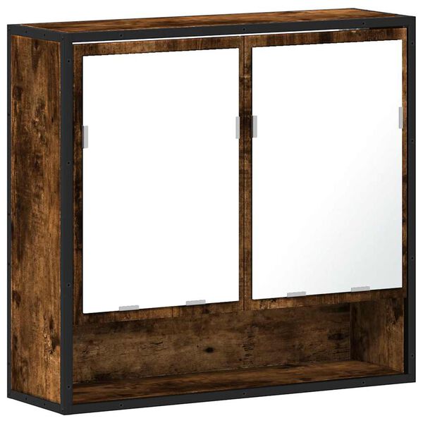 vidaXL Bad-Spiegelschrank R&auml;uchereiche 65x20x60 cm Holzwerkstoff