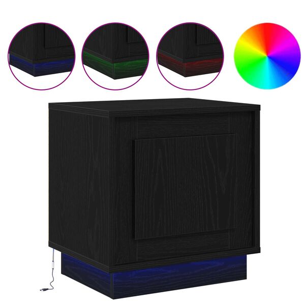 vidaXL Nachttisch Schwarz 44 x 34,5 x 45 cm Holzwerkstoff