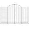 vidaXL Gabionen mit Hochbogen 9 Stk. 200x30x120/140cm Verzinktes Eisen