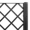 vidaXL Pflanzk&uuml;bel mit Rankgitter Schwarz 120x40x142 cm PP