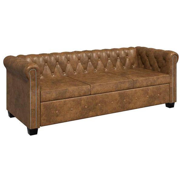 vidaXL Chesterfield-Sofas 2-Sitzer und 3-Sitzer Braun