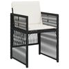 vidaXL Gartenst&uuml;hle mit Kissen 4 Stk. Schwarz Poly Rattan