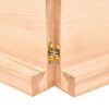 vidaXL Wandregal 120x60x(2-6) cm Massivholz Eiche Unbehandelt