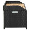 vidaXL Sitzbank mit Stauraum 120 cm Poly Rattan Schwarz