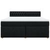 vidaXL Boxspringbett mit Matratze Schwarz 180x200 cm Stoff