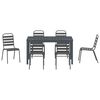 vidaXL Garten Essgruppe 7 pcs Anthrazit Pulverbeschichteter Stahl