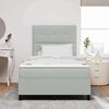 vidaXL Boxspringbett mit Matratze Hellgrau 120 x 200 cm Stoff