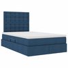 vidaXL Aufbewahrungsbett mit Matratze Blau 120 x 200 cm Polyester