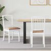 vidaXL Esszimmerst&uuml;hle 2 pcs Wei&szlig; 50 x 52,5 x 91 cm Massives Gummiholz