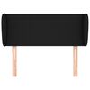 vidaXL Kopfteil mit Ohren Schwarz 93x23x78/88 cm Stoff
