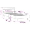 vidaXL Bettgestell mit Kopfteil und LED-Leuchten Braun Eiche 90x190 cm