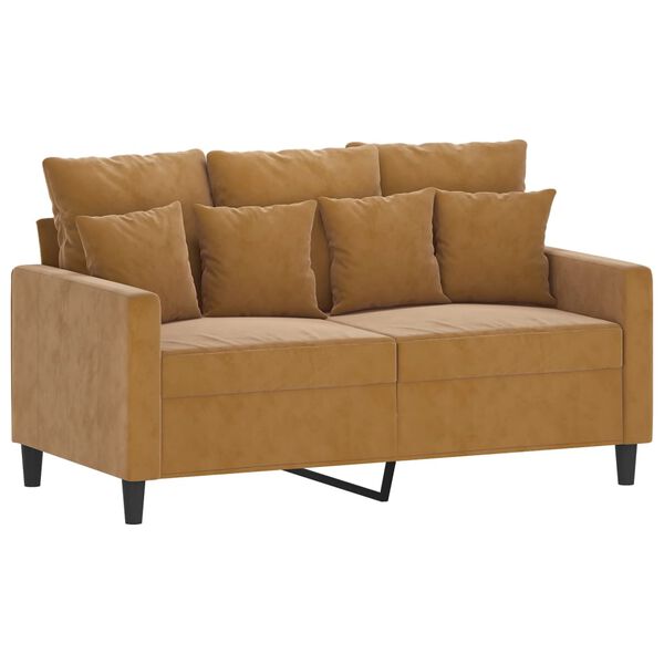 vidaXL 2-Sitzer-Sofa Braun 120 cm Samt