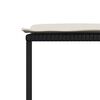 vidaXL 15-tlg. Garten-Essgruppe mit Kissen Schwarz Poly Rattan