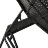 vidaXL Sonnenliegen mit Auflagen 2 Stk. Schwarz Poly Rattan