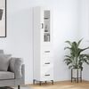 vidaXL Highboard Wei&szlig; 34,5x34x180 cm Holzwerkstoff