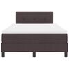 vidaXL Boxspringbett mit Matratze Dunkelbraun 120 x 200 cm Stoff