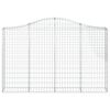 vidaXL Gabionen mit Hochbogen 30Stk. 200x30x120/140cm Verzinktes Eisen