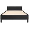 vidaXL Bettgestell mit Kopfteil Schwarz 80x200 cm Kunstleder