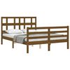 vidaXL Massivholzbett mit Kopfteil Honigbraun 140x190 cm