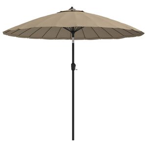vidaXL Sonnenschirm mit Aluminium-Mast 250 cm Taupe