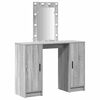 vidaXL Schminktisch Grau 102 x 33 x 135 cm Holzwerkstoff