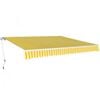 vidaXL Gelenkarmmarkise 600 cm Gelb/Wei&szlig;