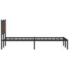 vidaXL Metallbett ohne Matratze Braun Eichen-Optik 150x200 cm