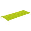 vidaXL Batavia-Gartenbank mit Hellgr&uuml;ner Auflage 150cm Massivholz Teak
