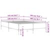 vidaXL Bettgestell Schwarz 140x200 cm Holzwerkstoff und Metall